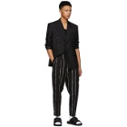 3.1 Phillip Lim Black Painted Stripes Trousers