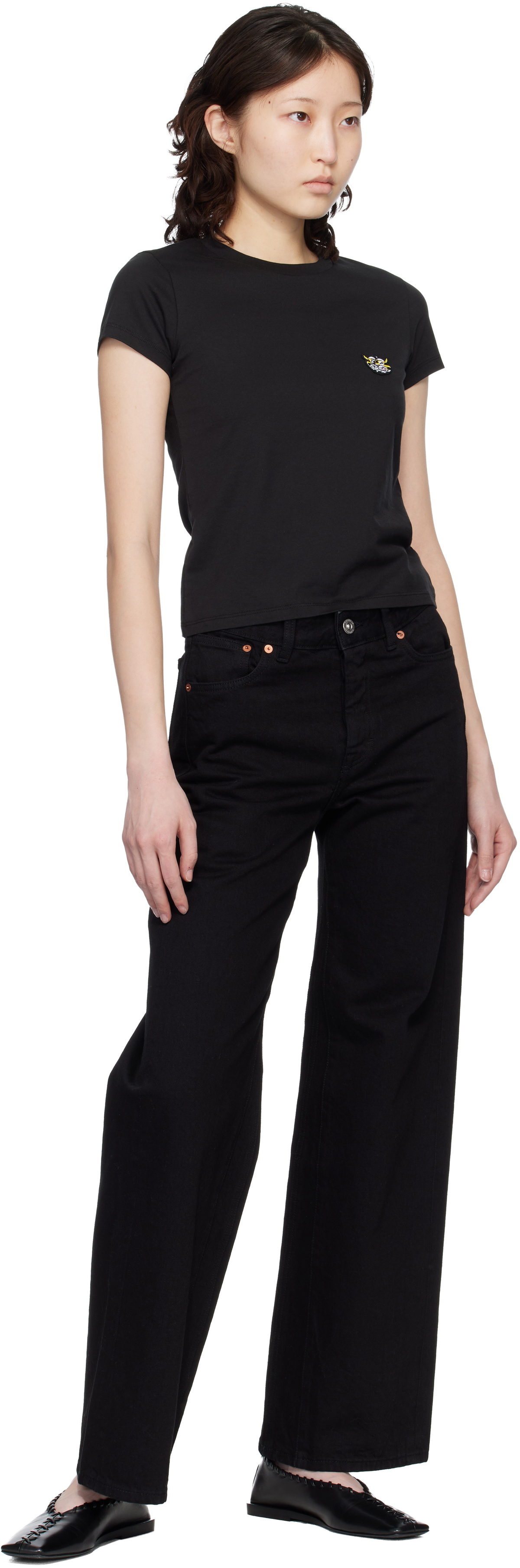 Kenzo Black Kenzo Paris 'KENZO Wild Tiger' Embroidered T-shirt