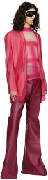 Rick Owens Pink Bolan Leather Pants