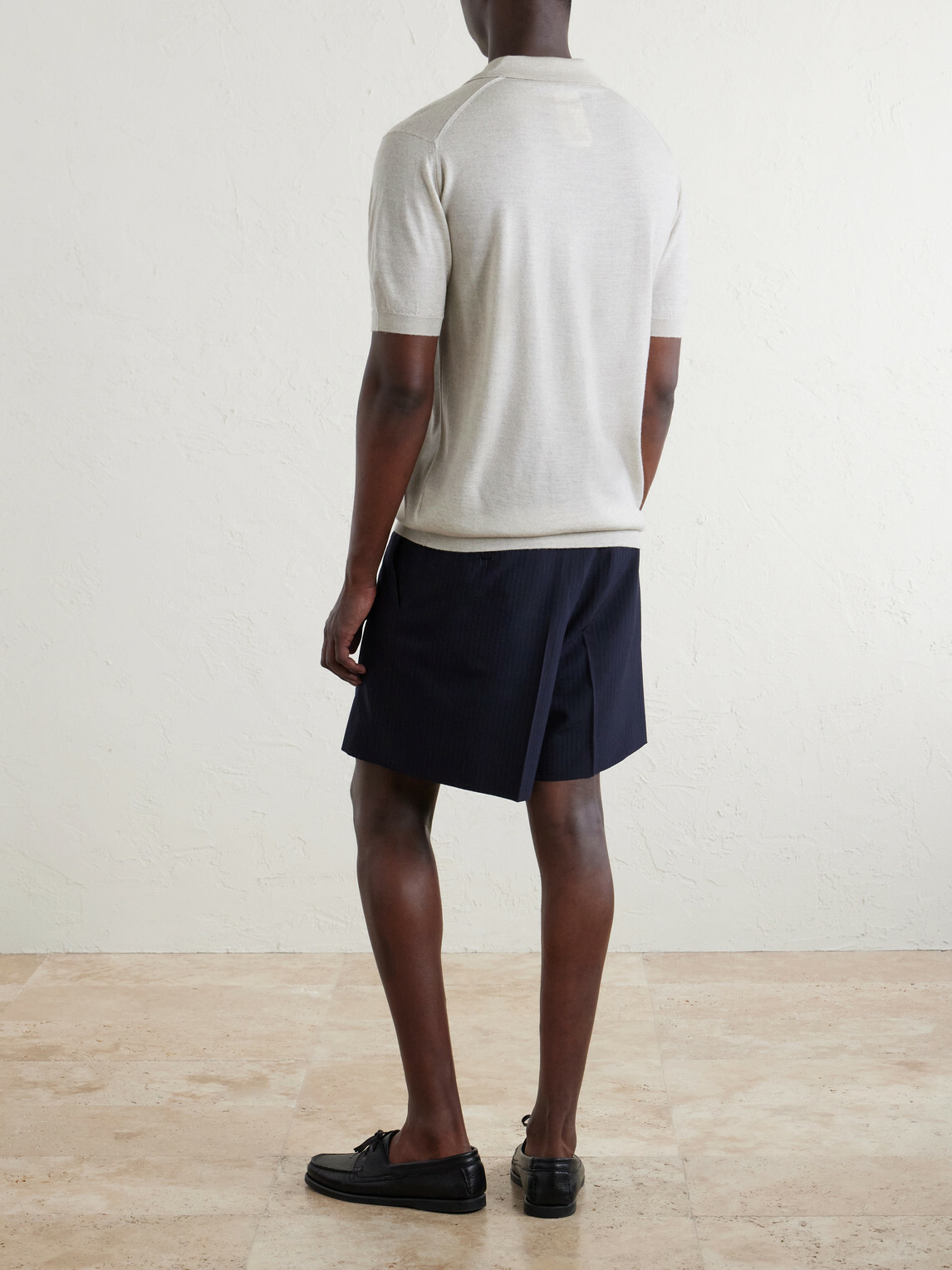 John Smedley - Macloud Knitted Merino Wool Polo Shirt - Neutrals