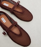Alaïa Ballerine fishnet Mary Jane flats