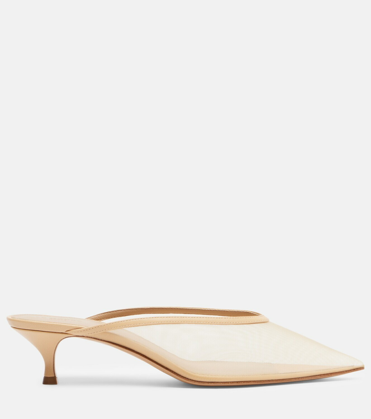Le Monde Béryl Venetian leather-trimmed mules