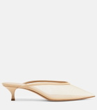 Le Monde Béryl Venetian leather-trimmed mules