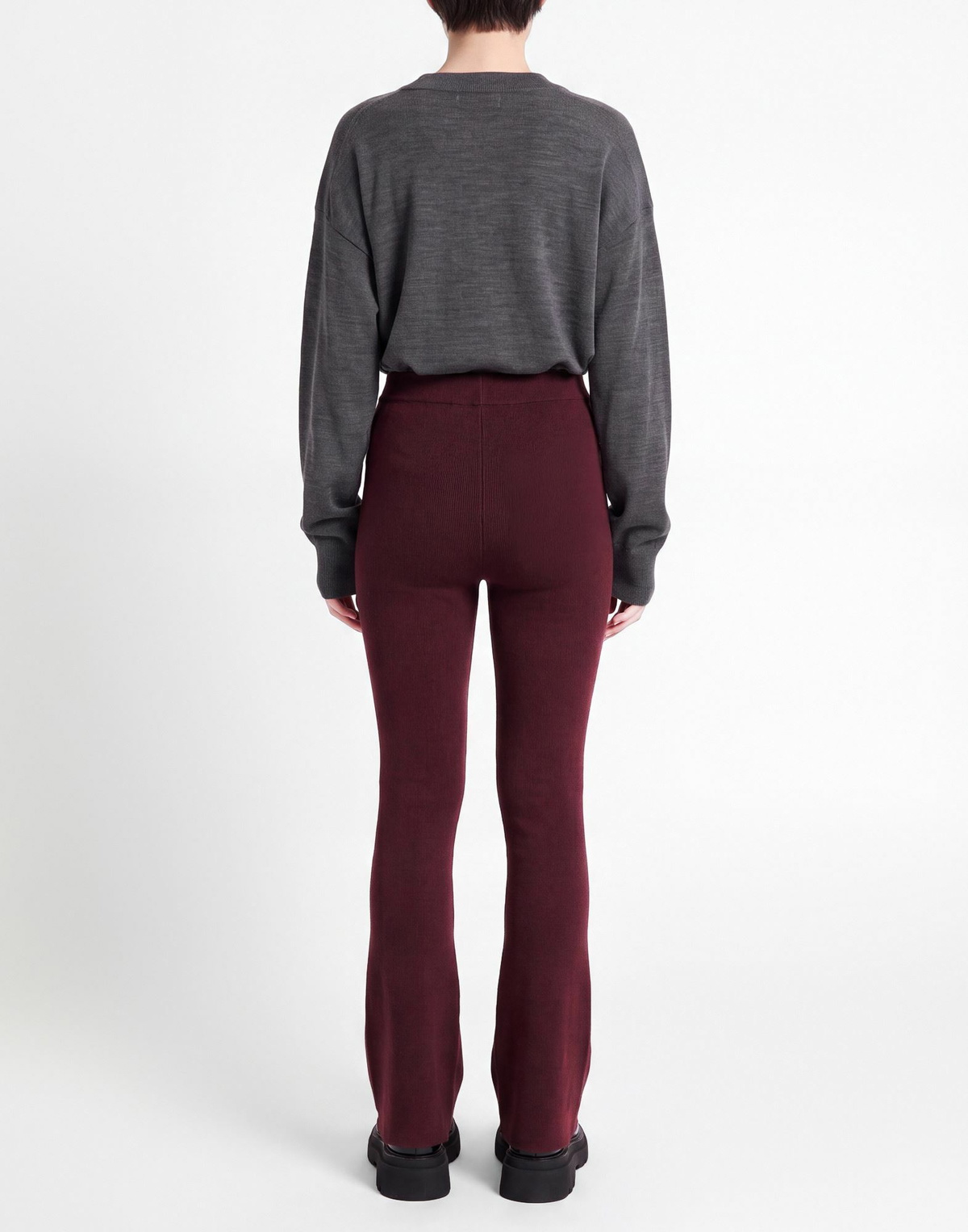 Laneus Womens Pants in Burgundy