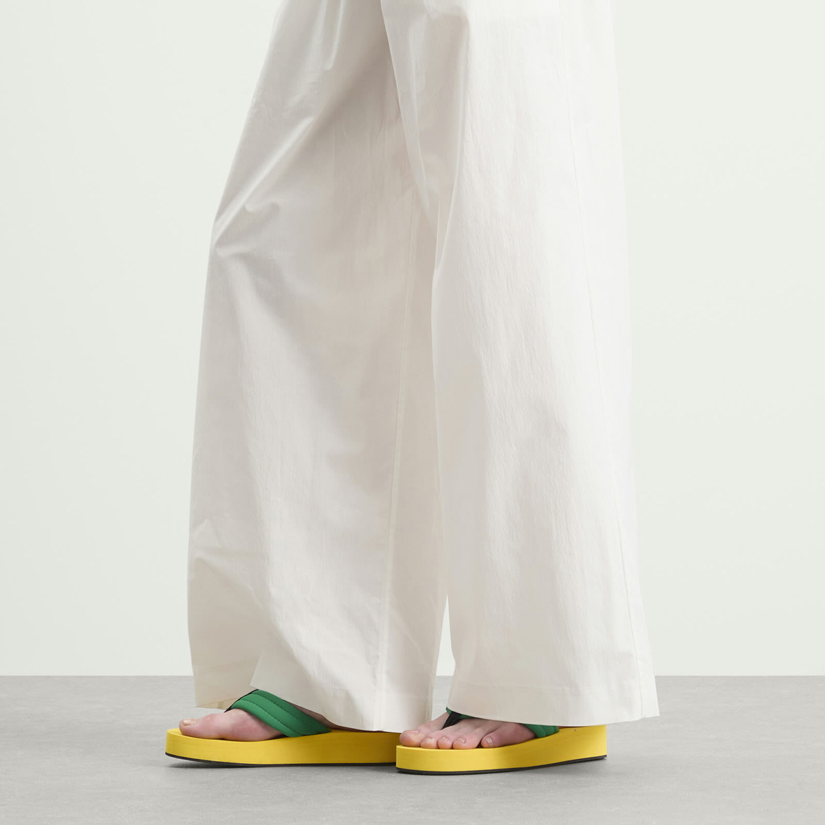Coperni Women's FOAM FLIP FLOPS in Green-Yellow
