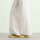 Coperni Women's FOAM FLIP FLOPS in Green-Yellow