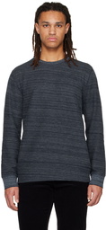 Vince Blue Thermal Long Sleeve T-Shirt