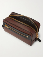 TOM FORD - Full-Grain Leather Wash Bag - Brown
