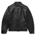 Theory - Fletcher Leather Bomber Jacket - Black
