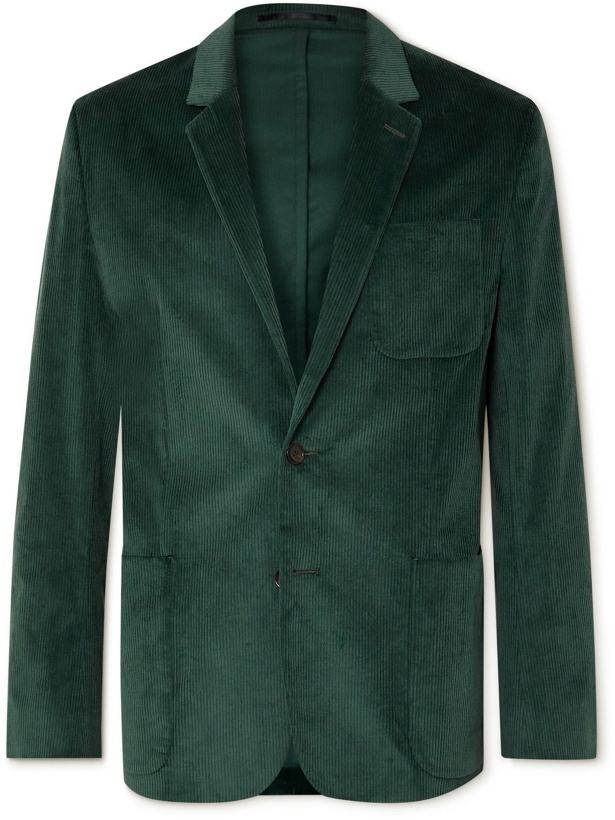 Photo: Paul Smith - Slim-Fit Cotton-Blend Corduroy Suit Jacket - Green