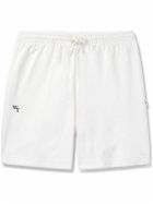 WTAPS - Straight-Leg Logo-Embroidered Cotton-Blend Jersey Shorts - White