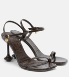 Loewe Toy croc-effect leather sandals