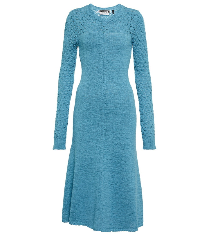 Photo: Rotate Birger Christensen Iveta cotton-blend midi dress