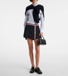 Thom Browne Asymmetric wool-blend miniskirt