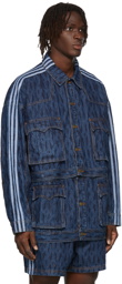 adidas x IVY PARK Blue Denim Monogram Track Jacket