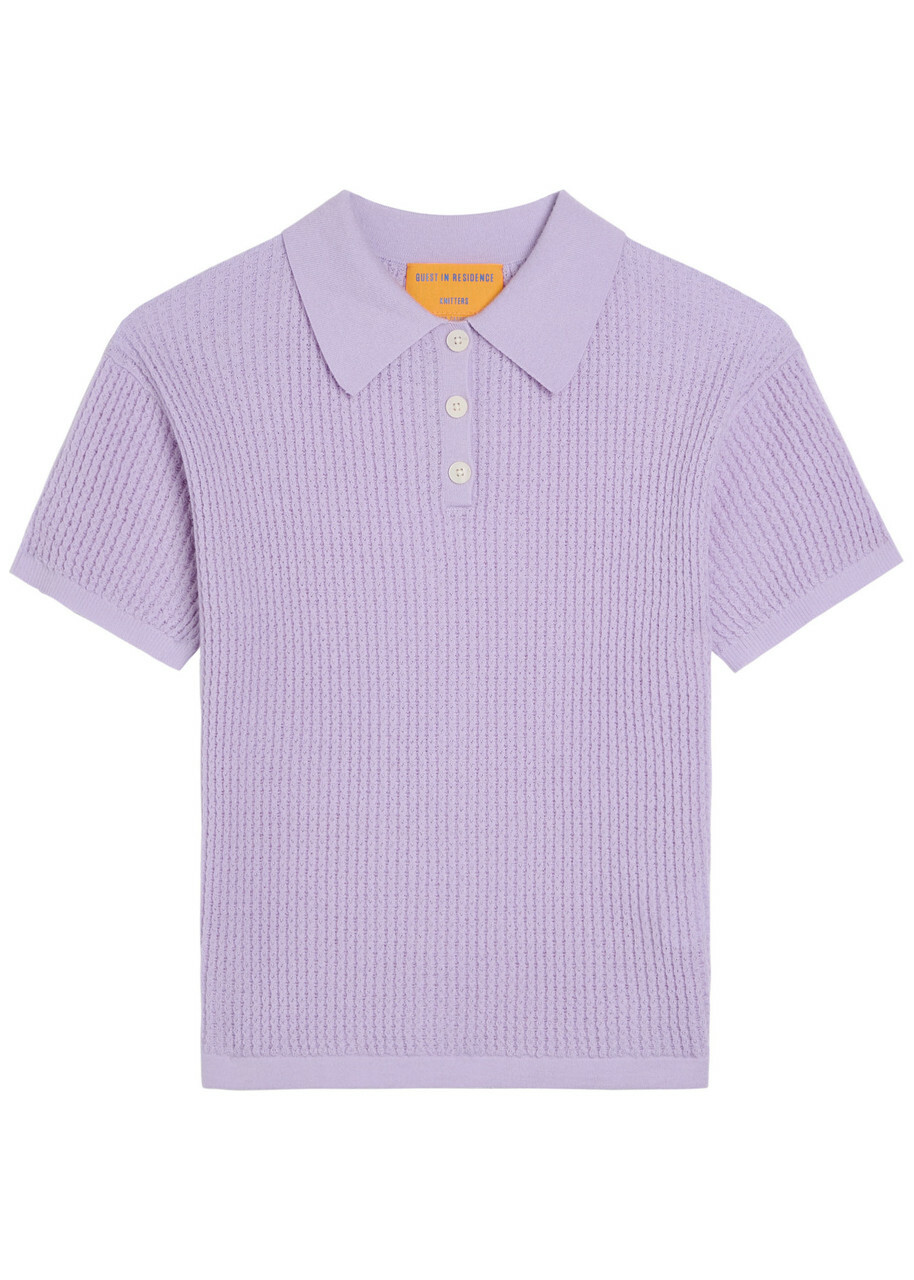 Guest In Residence Shrunken Cashmere Polo Shirt Purple