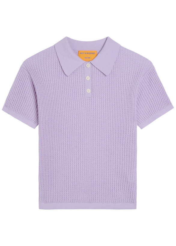 Photo: Guest In Residence Shrunken Cashmere Polo Shirt Purple