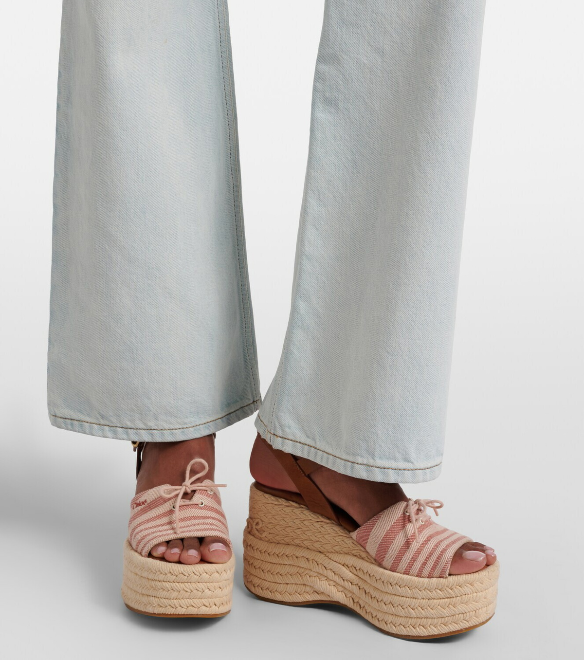 Chloé Faded wide-leg jeans