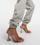 Amina Muaddi Gilda embellished leather sandals