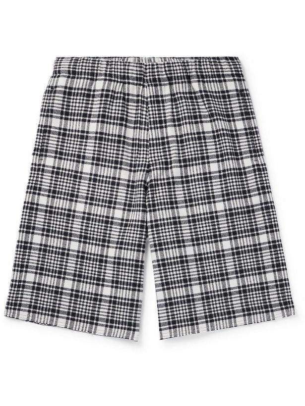 Photo: ZEGNA x The Elder Statesman - Straight-Leg Checked Wool and Cashmere-Blend Shorts - Blue