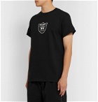 Flagstuff - Printed Cotton-Jersey T-Shirt - Black