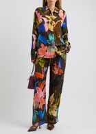 Stine Goya Floral-print Matte Satin Shirt Multicoloured