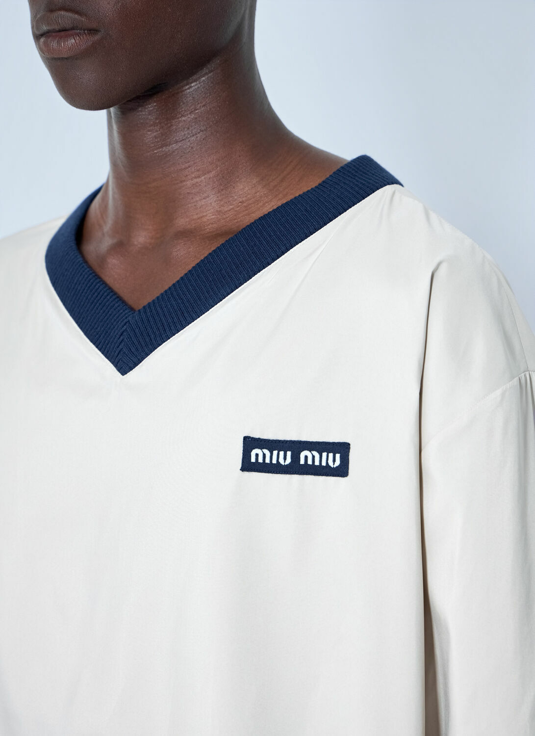 Miu Miu Technical Pongé Sweatshirt