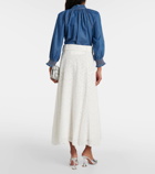 Veronica Beard Vintry broderie anglaise maxi skirt