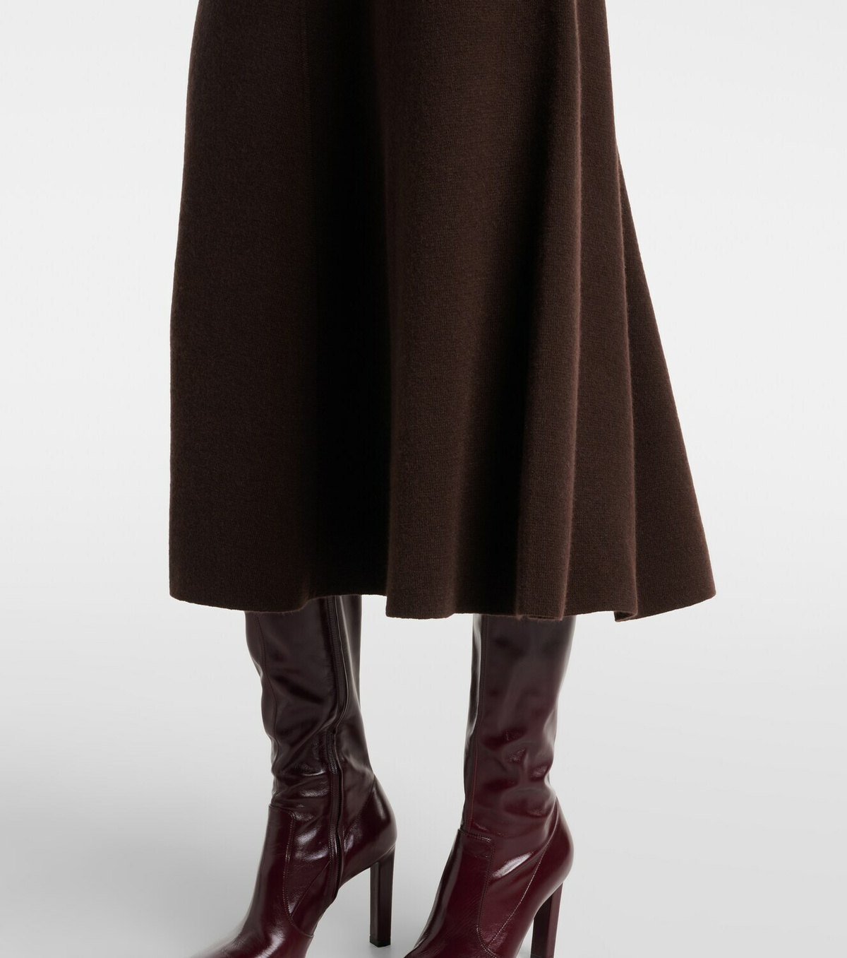 Jardin des Orangers Wool and cashmere midi skirt