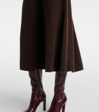 Jardin des Orangers Wool and cashmere midi skirt