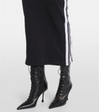 Jean Paul Gaultier Ribbed-knit cotton-blend midi dress