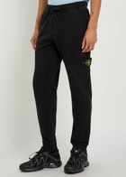 Stone Island Logo Cotton Sweatpants Black