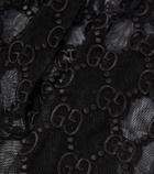Gucci GG embroidered tulle gloves