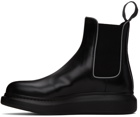 Alexander McQueen Black Leather Chelsea Boots