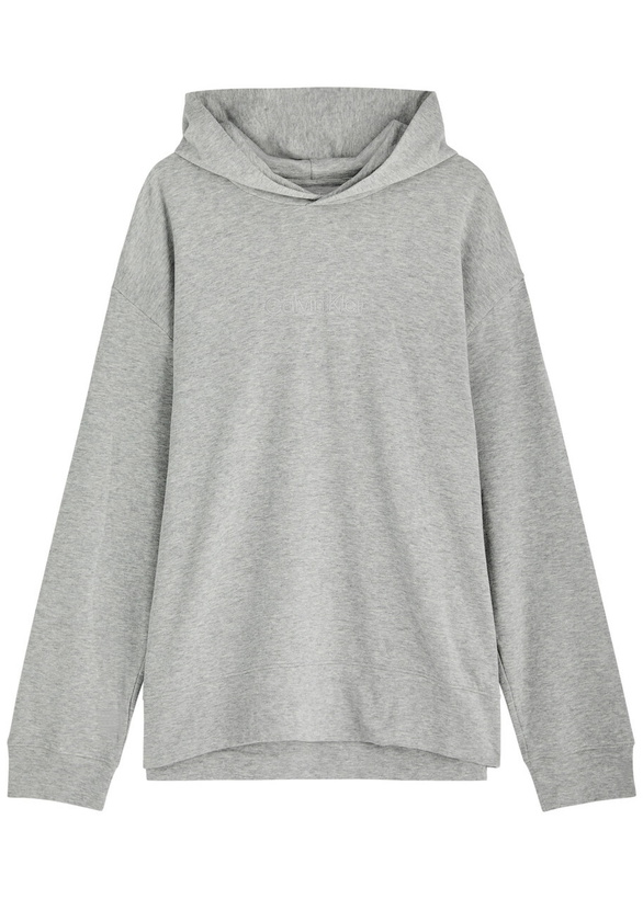 Photo: Calvin Klein Logo Hooded Stretch-cotton Sweatshirt Grey