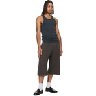 Les Tien Gray Part Snap Shorts