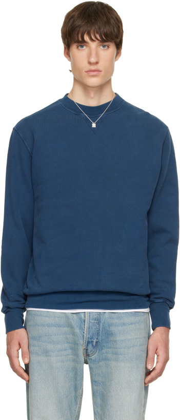 Photo: Hanover Navy Sunwashed Staple Crewneck Sweatshirt