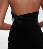 Max Mara Giubba strapless velvet corset top