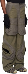 HOKITA Khaki & Gray Paneled Cargo Pants