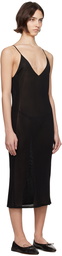 High Sport Black Slinky Gabe Midi Dress