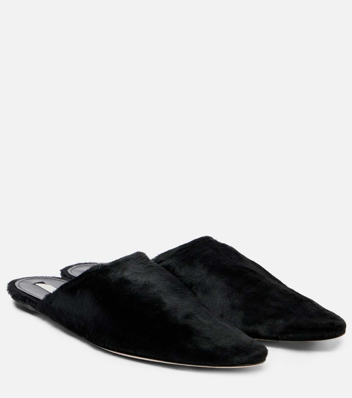 Christen Elipse calf hair mules