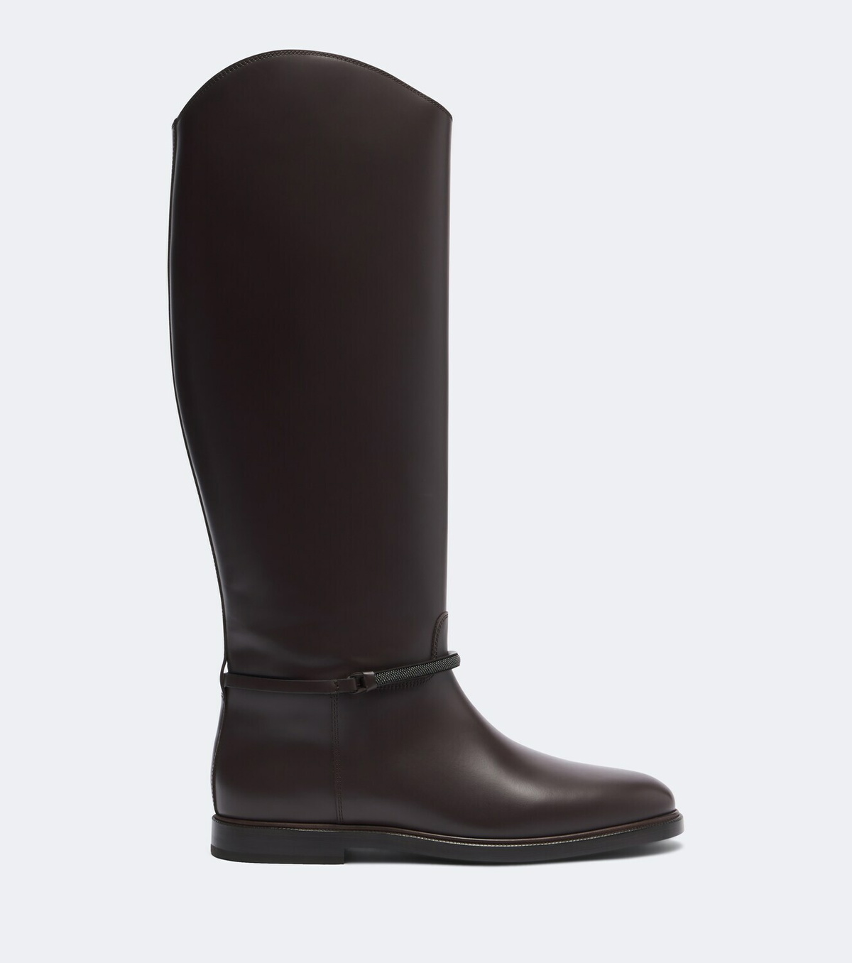 Brunello Cucinelli Monili leather knee-high boots