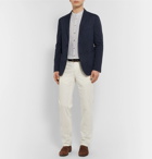 Thom Sweeney - Slim-Fit Grandad-Collar Linen Shirt - Light gray