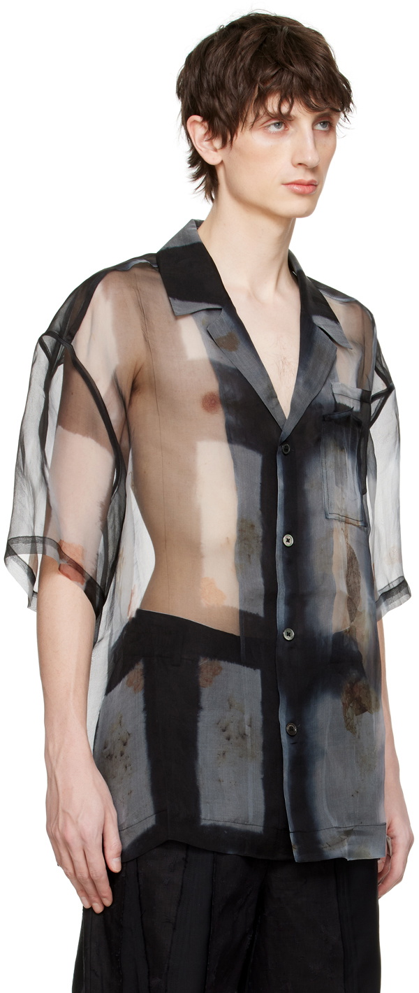 Feng Chen Wang Black Plant-Dyed Shirt