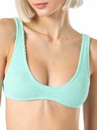 MC2 Saint Barth Woman Sage Green Tiny Crinkle Bralette Pamy