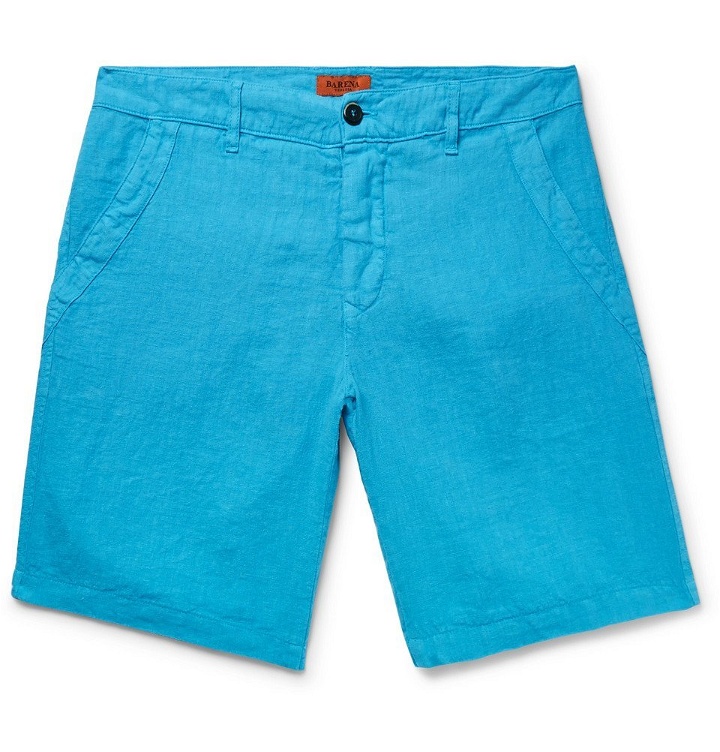 Photo: Barena - Linen-Blend Shorts - Men - Turquoise