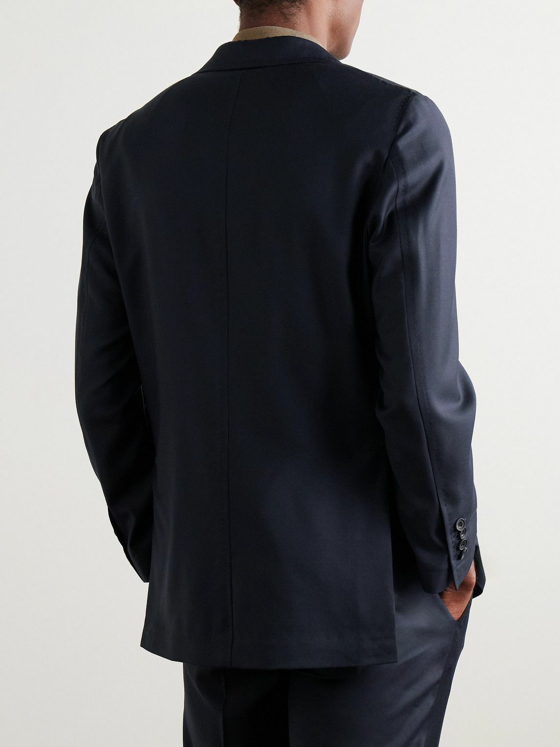 Rubinacci - Unstructured Wool-Twill Suit Jacket - Blue