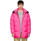 Kenzo Pink Down Elongated Puffer Jacket