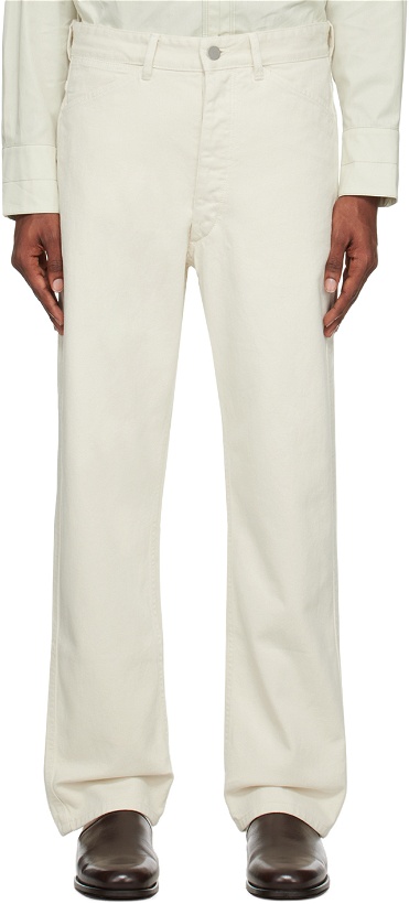 Photo: LEMAIRE White Curved Jeans