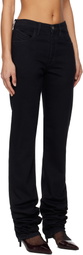 The Attico Black Washed Stretch Jeans